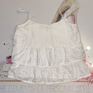 Zara White layered Tank size M